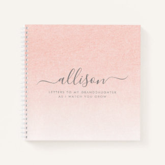 Letters to My Granddaughter Keepsake Memory Pink Notebook