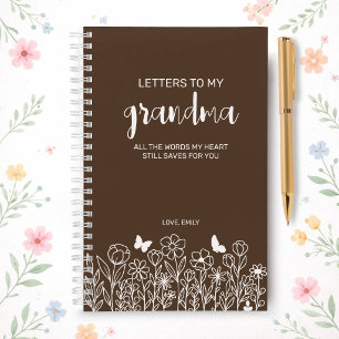 Letters to My Grandma Grief Journal Coffee Brown