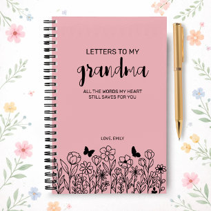 Letters to My Grandma Grief Journal in Blush Pink