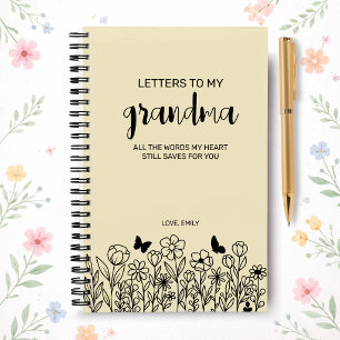 Letters to My Grandma Grief Journal in Cream