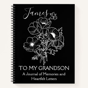 Letters to My Grandson: Boho Flower  Notebook
