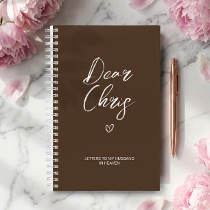 Letters to My Husband Grief Journal Coffee Brown