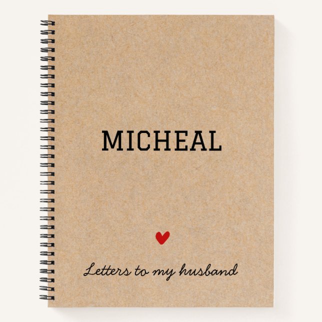 Letters To My Husband Personalised Memory Journal (Front)