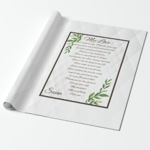 Letters to my Husband Wrapping Paper