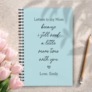Letters to My Mum Grief Journal in Blue Colour