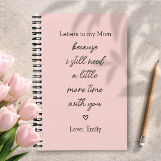 Letters to My Mum Grief Journal in Pink Colour