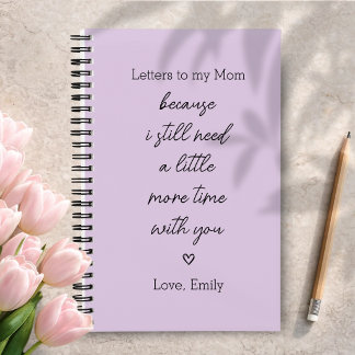 Letters to My Mum Grief Journal in Purple Colour