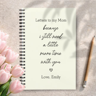 Letters to My Mum Grief Journal in White Ivory