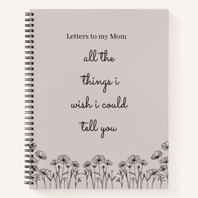 Letters to My Mum Journal | Personalised Grief  (Front)