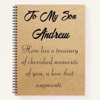 Letters to my son personalised notebook journal
