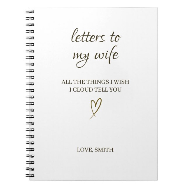 Letters to My Wife – Personalized Letter Notebook (Front)