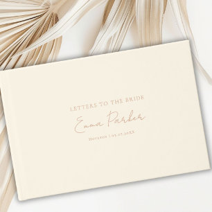 Letters to the Bride, Beige-Rose-Gold-Foil Guest Book