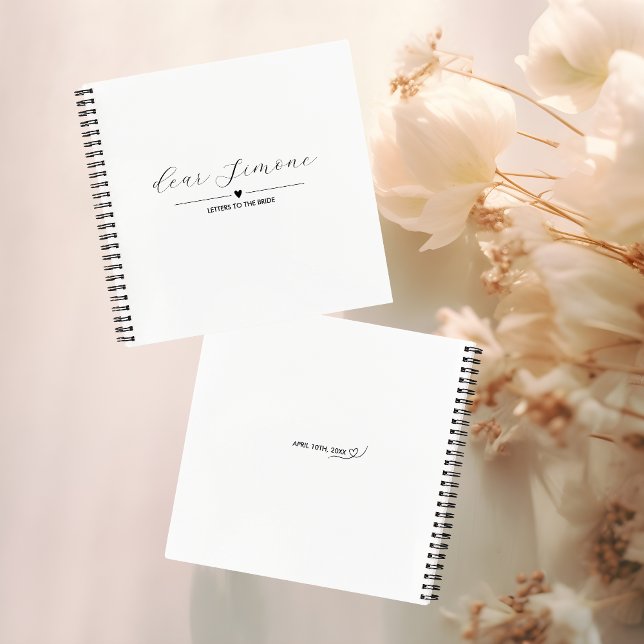 Letters to the Bride Guest Book | Black on White (Creator Uploaded)