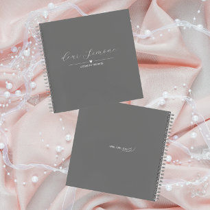 Letters to the Bride Guest Book Dark Silver