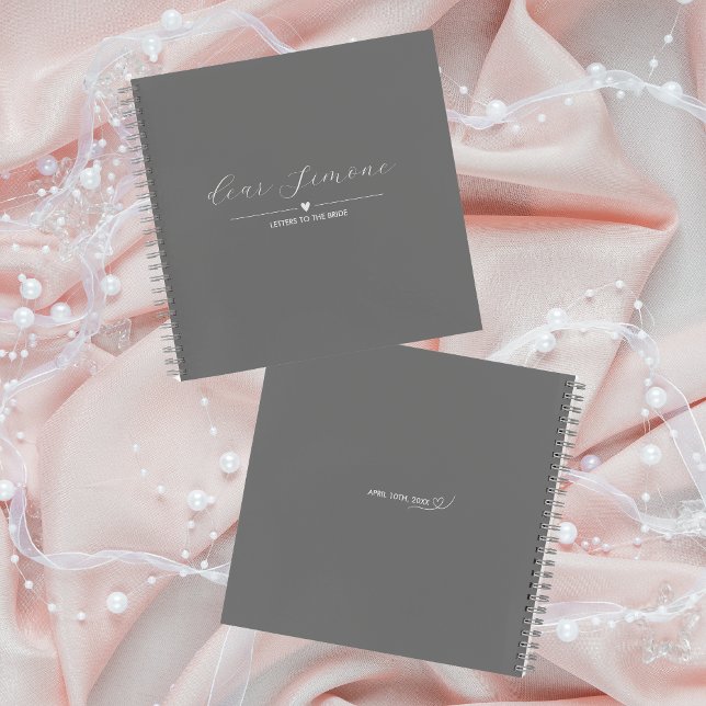 Letters to the Bride Guest Book | Dark Silver (Creator Uploaded)