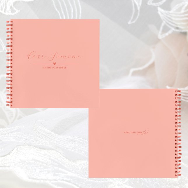Letters to the Bride Guest Book | Light Coral (Creator Uploaded)