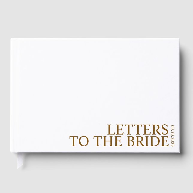 Letters to the Bride Guest Book Personalised Album (Front)
