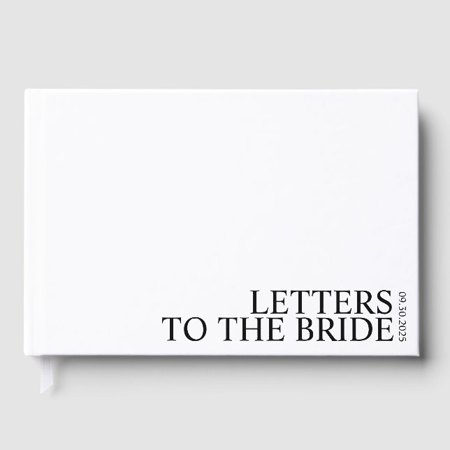 Letters to the Bride Guest Book Personalised Album (Front)