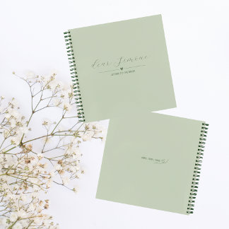 Letters to the Bride | Guest Notebook | Light Sage