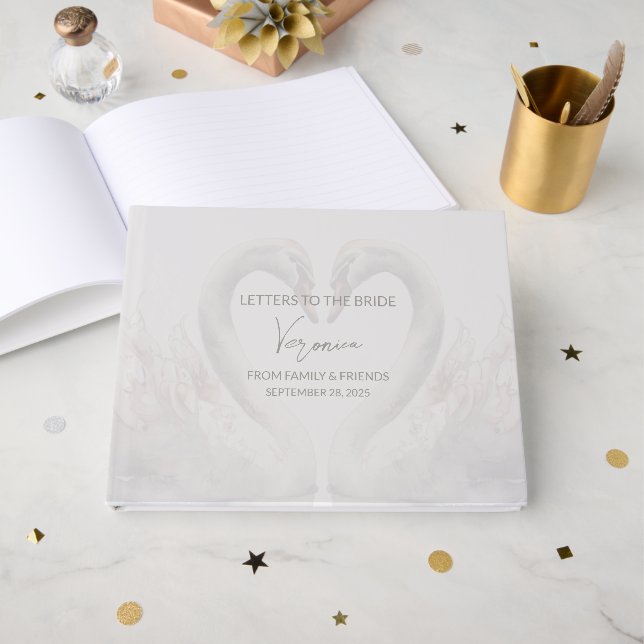 Letters to the Bride Keepsake Notebook Guest Book (Front Open)