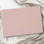 Letters to the Bride! Minimal, Handwriting Font Guest Book<br><div class="desc">Letters to the Bride - Dear... ! Customer specific, elegant, Gold-Foil handwriting font, Blush-Rose Guest Book. Celebrate the bride-to-be with this beautifully personalised bridal shower guest book, designed in blush-rose and finished with elegant foil script. The cover can be fully customised with the bride's name, location, and date – making...</div>