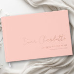 Letters to the Bride! Minimal, Handwriting Font Guest Book<br><div class="desc">Letters to the Bride - Dear... ! Customer specific, elegant, Rose-Gold-Foil handwriting font, Blush Pink Guest Book. Celebrate the bride-to-be with this beautifully personalised bridal shower guest book, designed in a soft blush pink and finished with elegant foil script. The cover can be fully customised with the bride's name, location,...</div>