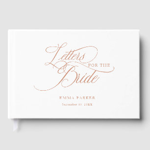 Letters to the Bride, Modern, Elegant, White Guest Book