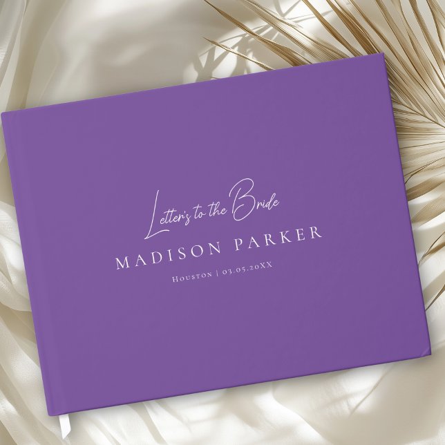 Letters to the Bride! Purple Bridal Shower Guest Book (Letters to the Bride! Purple Bridal Shower Guest Book)