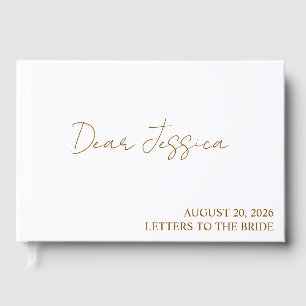 Letters to the bride scrapbook personalised, hen d guest book