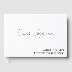 Letters to the bride scrapbook personalized, hen d guest book