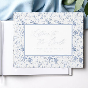 Letters to the Bride Toile Bridal Shower Guest Book