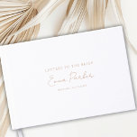 Letters to the Bride, White - Rose-Gold-Foil Guest Book<br><div class="desc">Letters to the Bride! Customer specific, elegant, Rose-Gold-Foil handwriting font, White Guest Book. Celebrate your special day with elegance and grace with our exquisite is a keepsake memento perfect for special written messages and wishes from your special day. The minimalist, elegant, handwriting, foil design exudes luxury and sophistication, making it...</div>