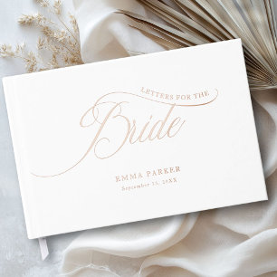 Letters to the Bride, White, Rose-Gold- Guest Book