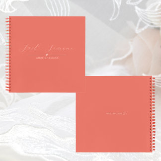 Letters to the Couple Guest Book | Dark Coral