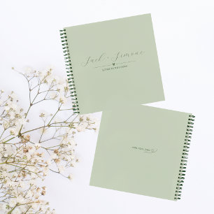 Letters to the Couple Guest Notebook   Light Sage