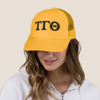 Letters Trucker Hat - Yellow w/ Blue Letters