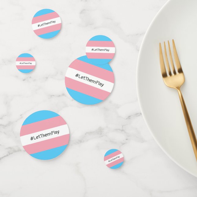 #LetThemPlay Transgender Athletes Trans Flag Confetti (Group)