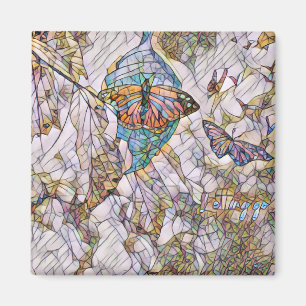 letting go butterfly magnet