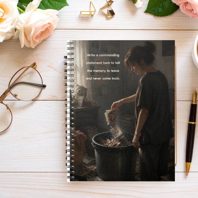 Letting Go Notebook – Girl Throwing Old Memories i (Creator Uploaded)