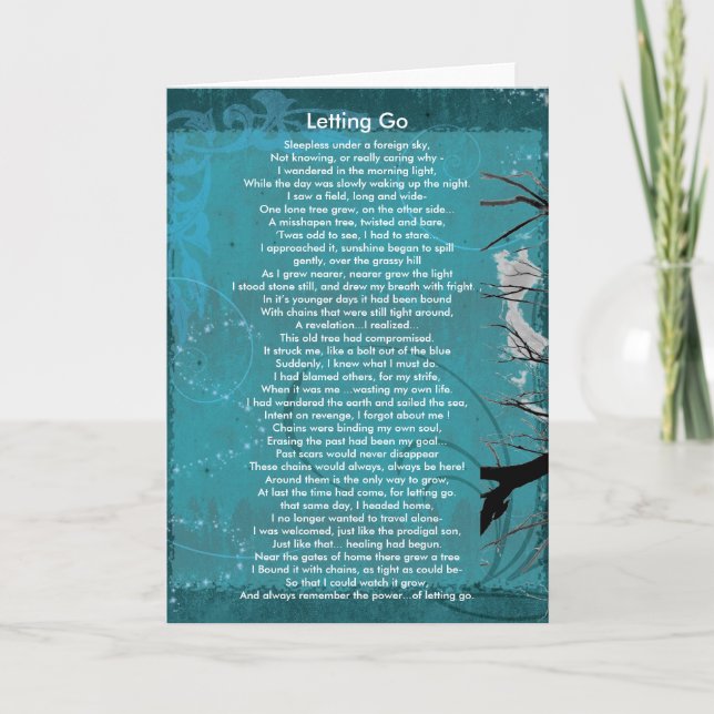 Letting Go Poem Card (Front)
