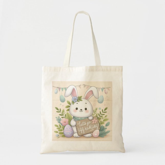 Letts go Egg Hunting Tote Bag (Front)