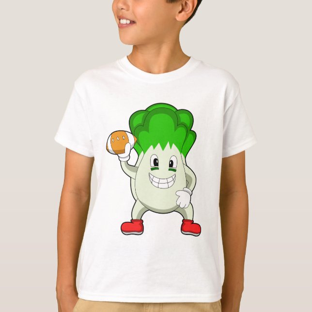 Lettuce at Football Sports T-Shirt (Front)