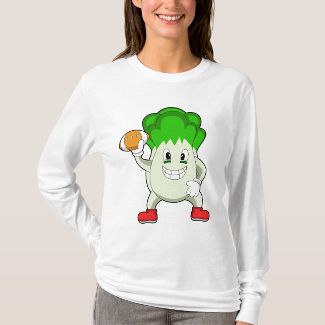 Lettuce at Football Sports T-Shirt (Front)