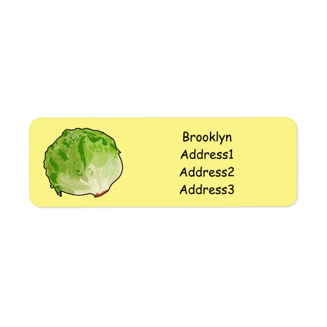 Lettuce cartoon illustration (Front)