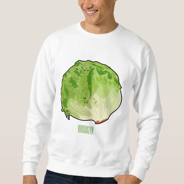 Lettuce cartoon illustration  sweatshirt (Front)