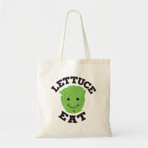 Lettuce Eat Funny Quotes Art Lettuce Art Design Tote Bag
