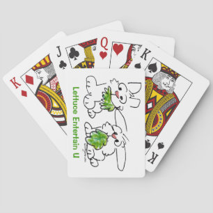 Lettuce Entertain U Cartoon Bunny Rabbits Playing Cards