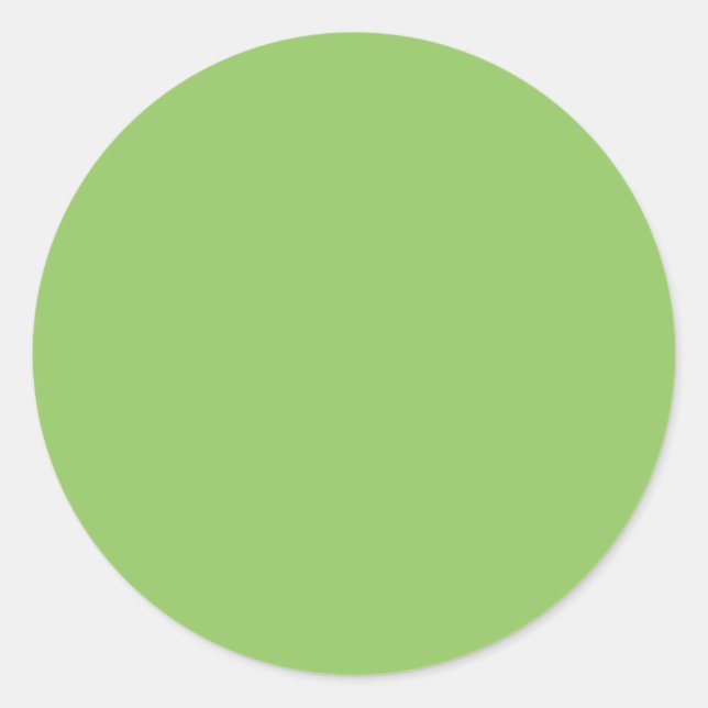 Lettuce Green Solid Colour Classic Round Sticker (Front)