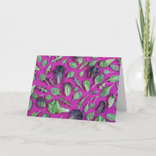 Lettuce Greens on Purple Card