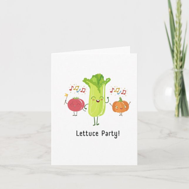 Lettuce Party Puns Birthday Card (Front)